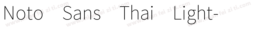 Noto Sans Thai Light字体转换